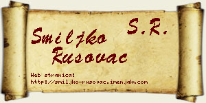 Smiljko Rusovac vizit kartica